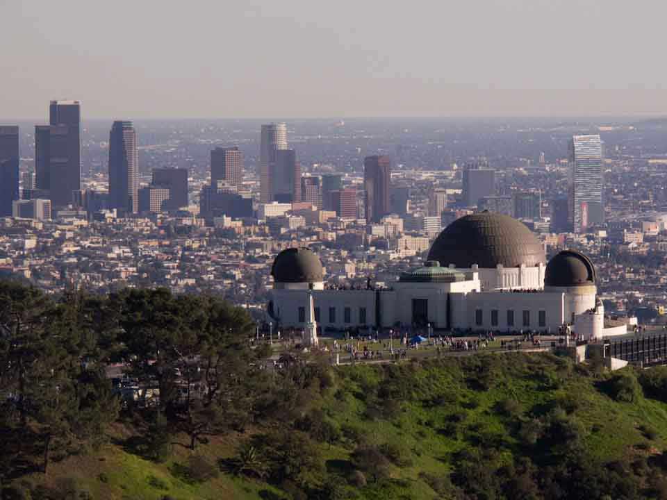 Griffith Observatory with Downtown Los Angeles in the background